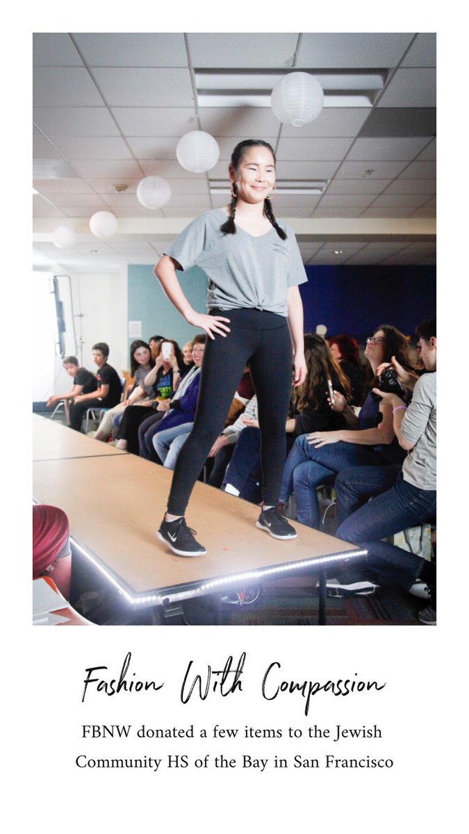FBNW's tweet photo. So incredibly proud &amp; impressed by the students at the Jewish Community HS of the Bay in SF. #FBNW was invited to be a part of their #Fashion With Compassion #charity #fashionshow benefiting IsraAID. The students raised $3k+! Super honored to be a part of such an amazing event! https://t.co/gu00Ji3ERm