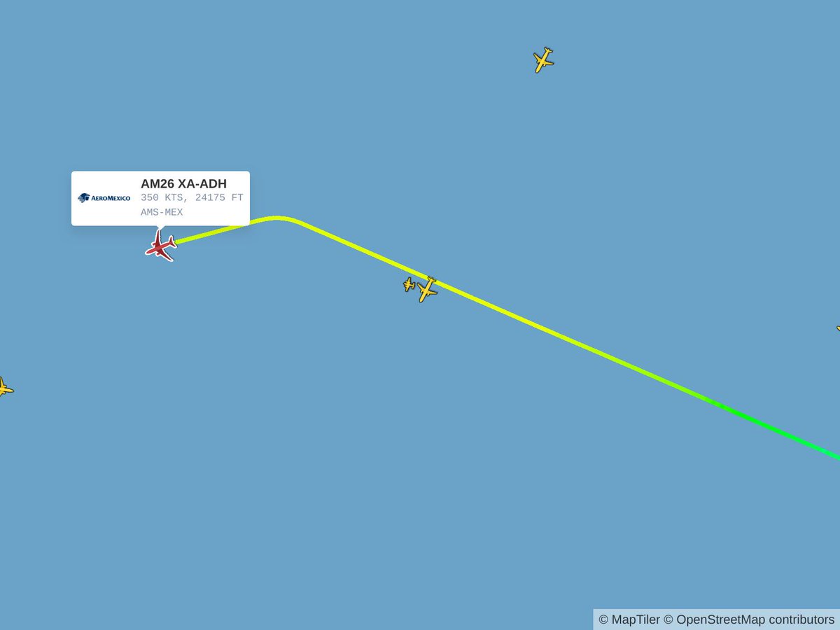 planefinder's tweet photo. Live Squawk 7700: Track AMX26 live now with Plane Finder https://t.co/FxcxSwD25d #avgeek #AMX26 https://t.co/Y3fYwEg1om