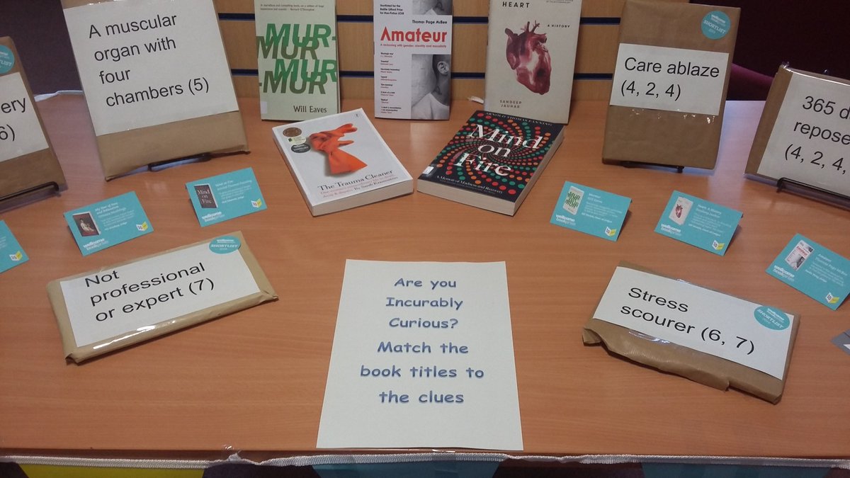 HelenAs45439850's tweet photo. @SunderlandRoyal
The Library display for
#curiousdisplay
#WBP2019
Are you incurably curious?
@readingagency
@wellcomebkprize https://t.co/vXvWhN46PR