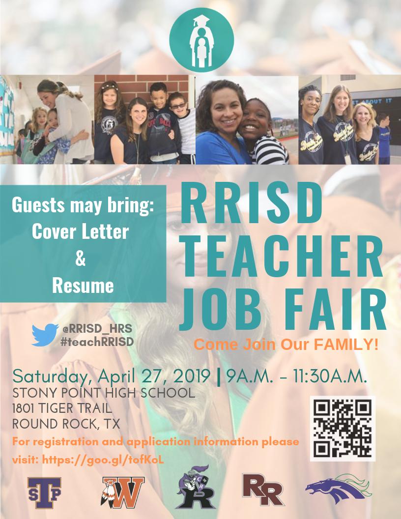 Be sure to mark your calendars for the <a href="/RoundRockISD/">Round Rock ISD</a> Teacher Job Fair!