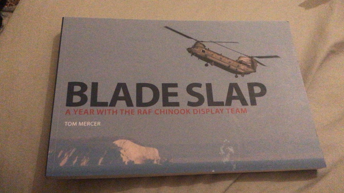 LouScrivener's tweet photo. I’ve got my copy #bladeslap #chinook #chinookdisplayteam #tommercer @thetommercer #bestbookever https://t.co/xP3woaXdFF