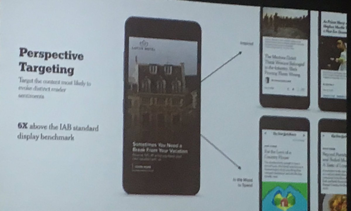 DekoderBE's tweet image. Perspective targeting: The New York Times now offers advertisers the possibilty to target on expected emotions from articles. @the_ARF