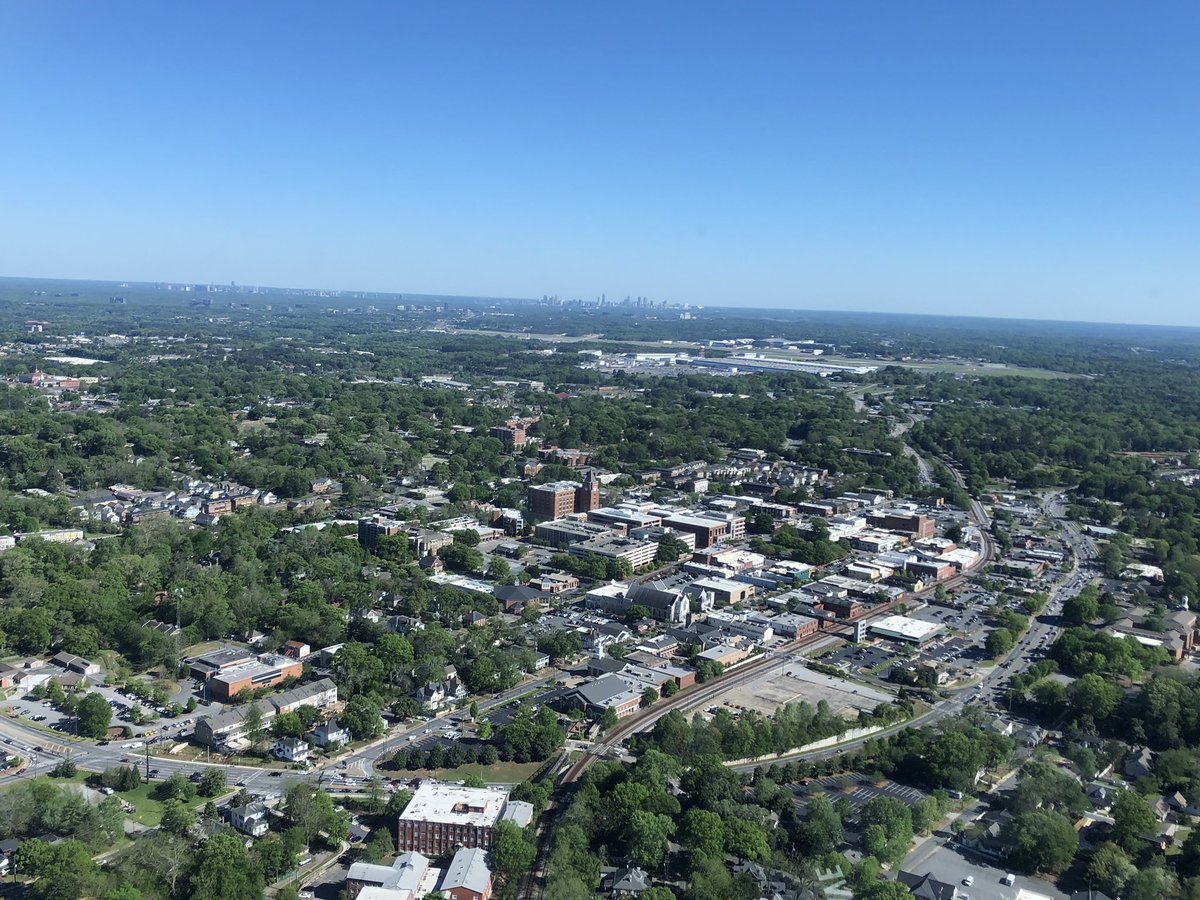 DougTurnbull's tweet photo. . @cityofmarietta in the foreground and ATL out back. #SkycopterPerks #FlightPrivilege https://t.co/h1x5UkaTx8