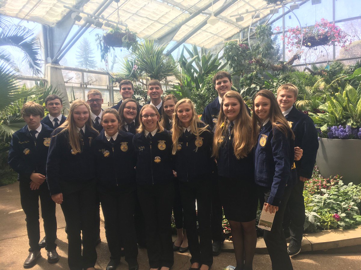 tlsteinh's tweet photo. Clear Creek FFA and Washington FFA touring Reiman Gardens day one of Iowa FFA State Leadership Conference. #washpride @washffa https://t.co/15KUI1rMki