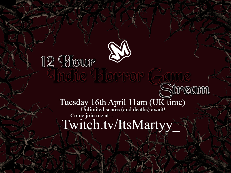 ItsMartyyy's tweet photo. Thanks for the support today guys! Back tomorrow with 12 hour Indie Horror Stream at 11am BST. Sending our love to @LauraK483 https://t.co/6ctkK0yFvV https://t.co/ma5QbzUxGE
