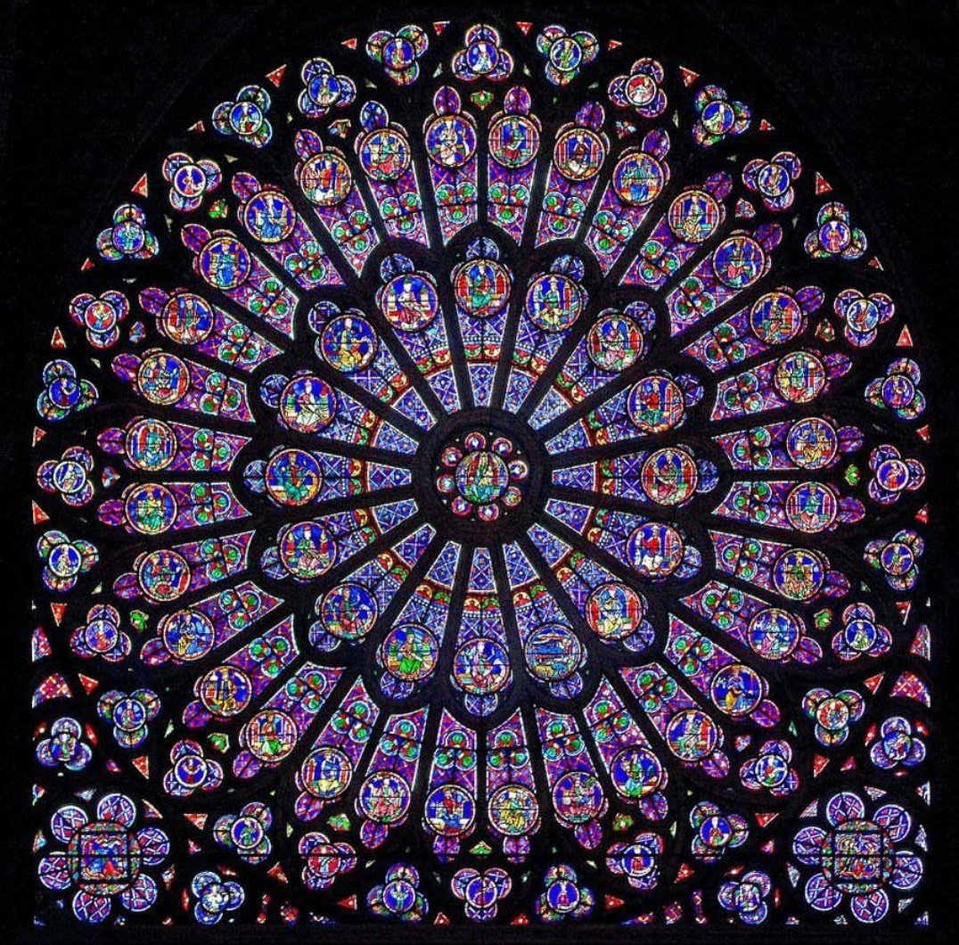 Rosetón de la catedral de Nôtre-Dame, París, 1250-2019. 😭💔 #NotreDame #Paris #paris #notredame #DíaMundialDelArte