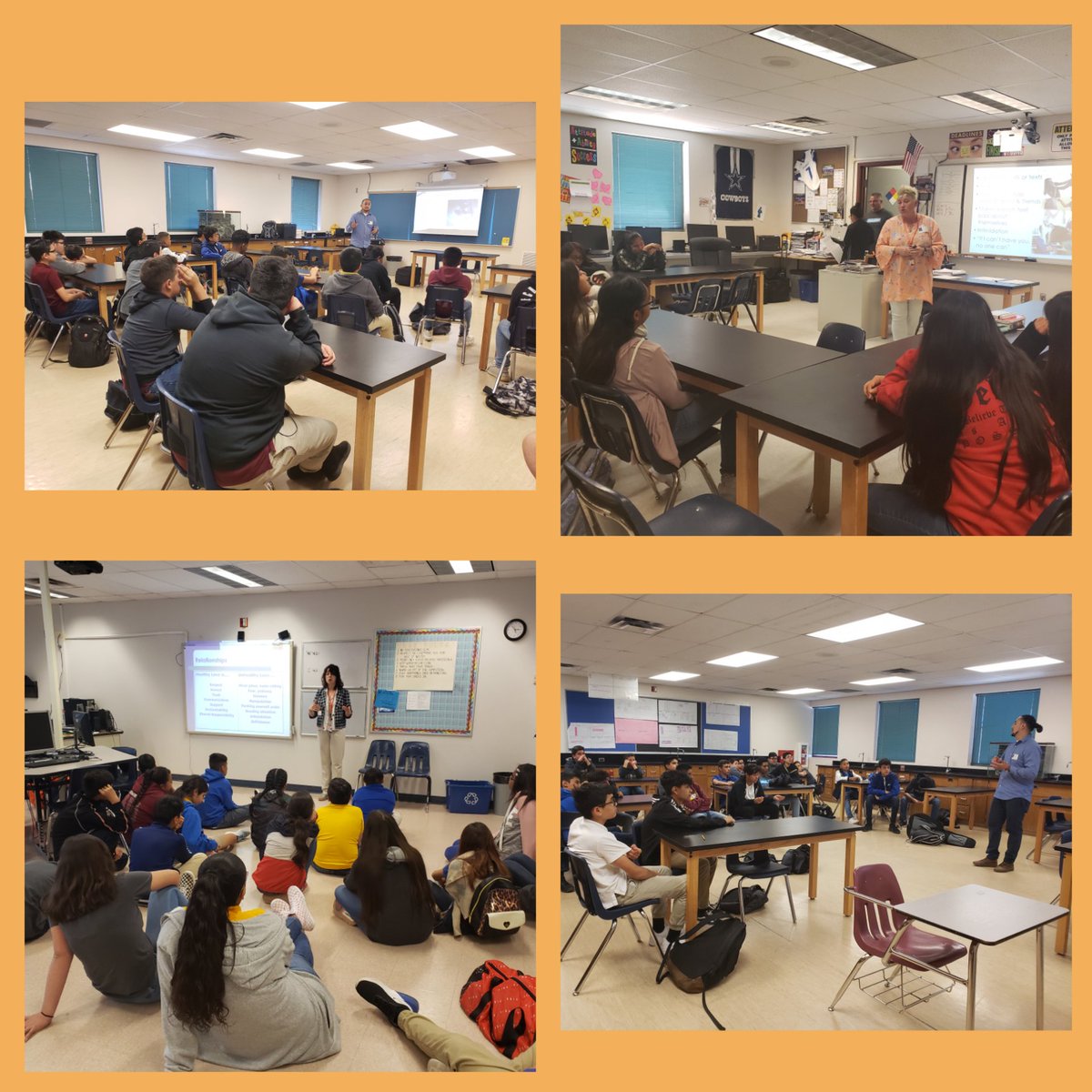 Thank you Center Against Family Violence presenters for informing our 6th, 7th & 8th grade students about healthy relationships and ways to prevent dating violence. #HawkPrideSISD #TeamSISD #SISDcounseling