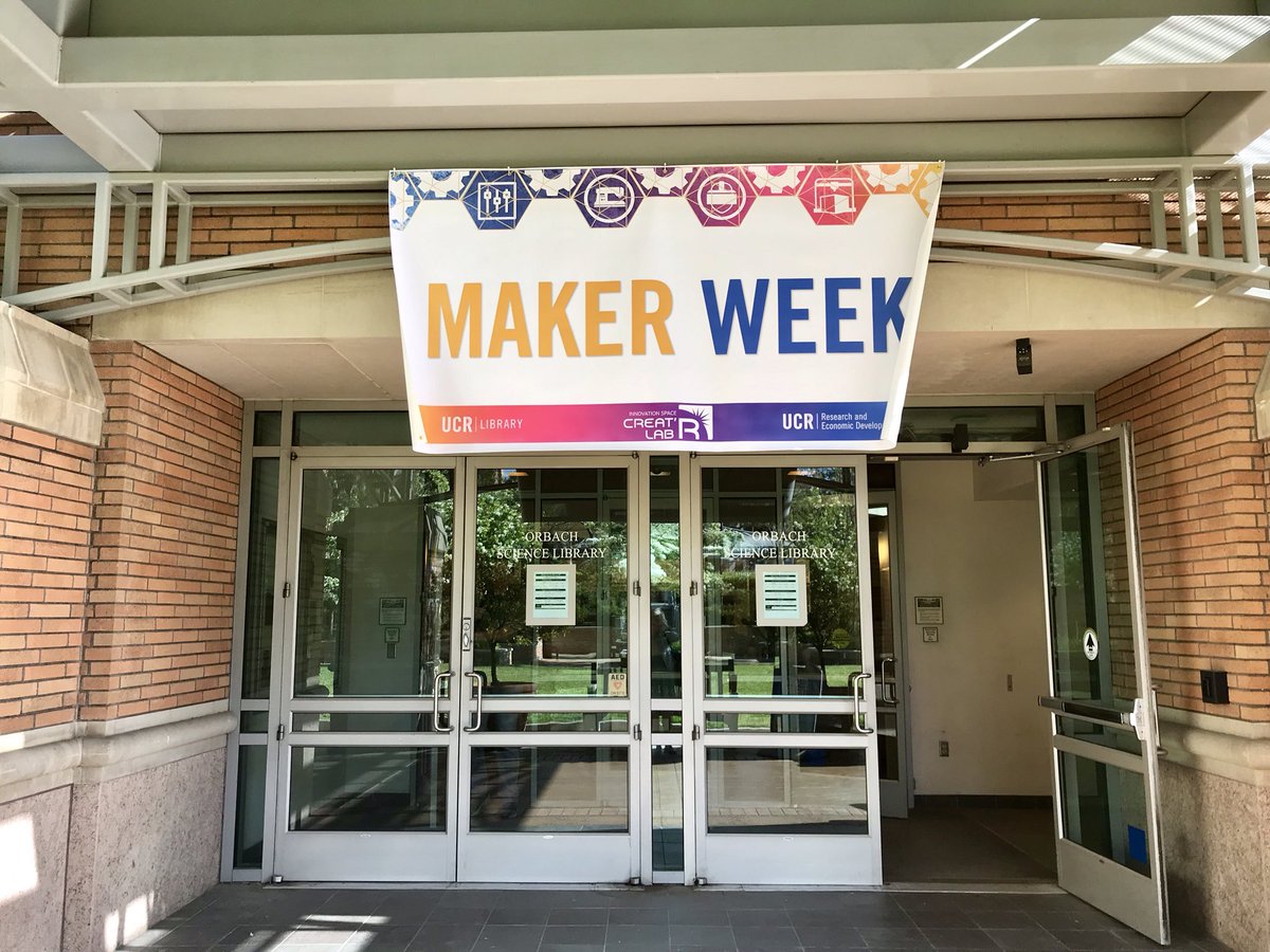notsosternlib's tweet photo. Just finished up our @ucrlibrary #creatrlab Maker Week kickoff - the Creat’R Faire!☀️ https://t.co/sXBGdXXIpL