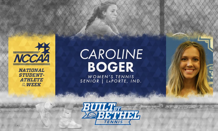 BUPilots's tweet photo. WTEN | @bcpilottennis | Boger Named NCCAA Athlete of the Week #builtbybethel
 - https://t.co/iFcvh9USnK https://t.co/xkO4oYz9E3