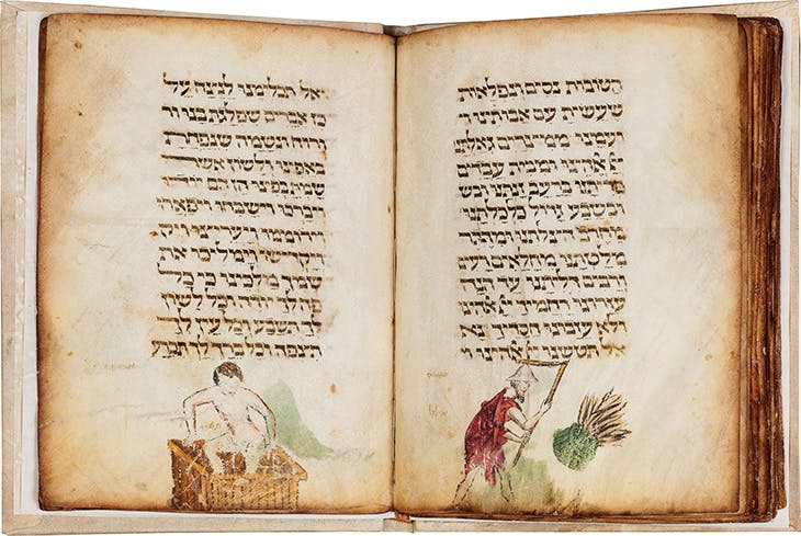 Found another photo of the 14th century Lombard haggadah online, of "Nishmat kol chai."