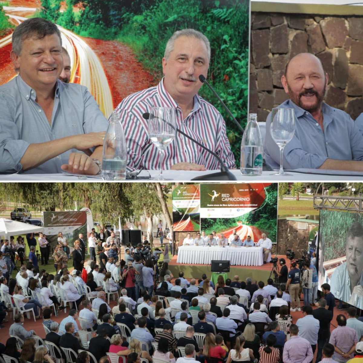 Junto a los colegas gobernadores <a href="/domingopeppo/">Domingo Peppo</a> y <a href="/insfran_gildo/">Gildo Insfrán</a> inauguramos la #RedCapricornio que nos aportará  a toda la región conectividad a Internet con eficiencia y calidad superior, y con menor costo de distribución. Estamos presenciando un hecho histórico! #Federalismo