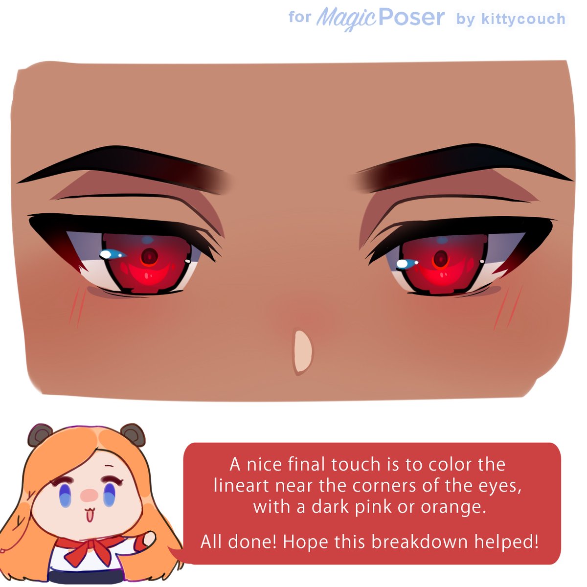 Anime Eyes Simple Drawing Reference Stock Illustration 2310385913