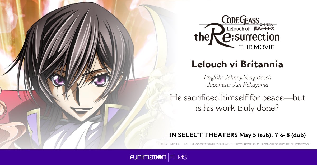 Code Geass: Lelouch of the Resurrection (2019) - Official Trailer  (Japanese) 