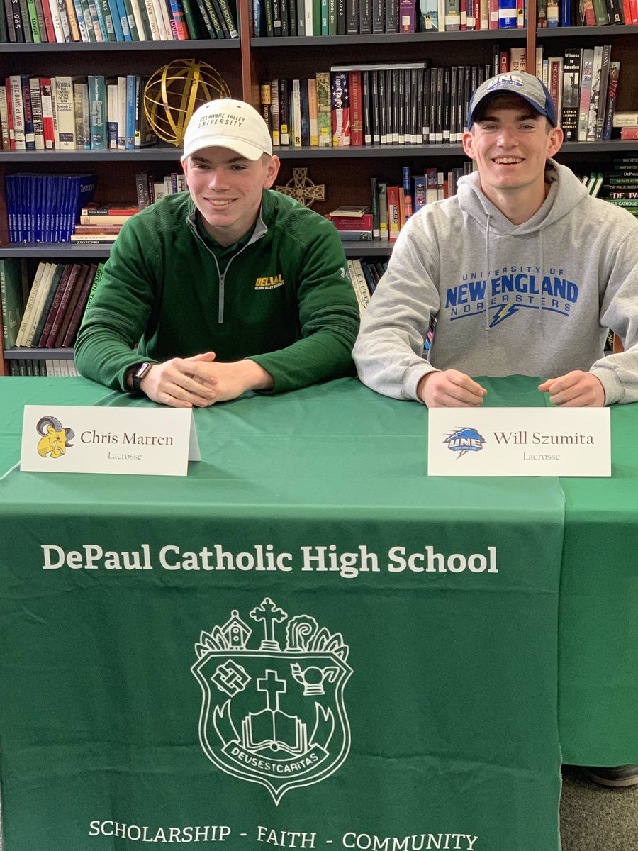 Major congratulations to senior captains Chris Marren and Will Szumita for signing today to continue playing lacrosse at Delaware Valley University and the University of New England respectively. Super proud of these boys and can't wait to see what they do in the future 🥍🎉