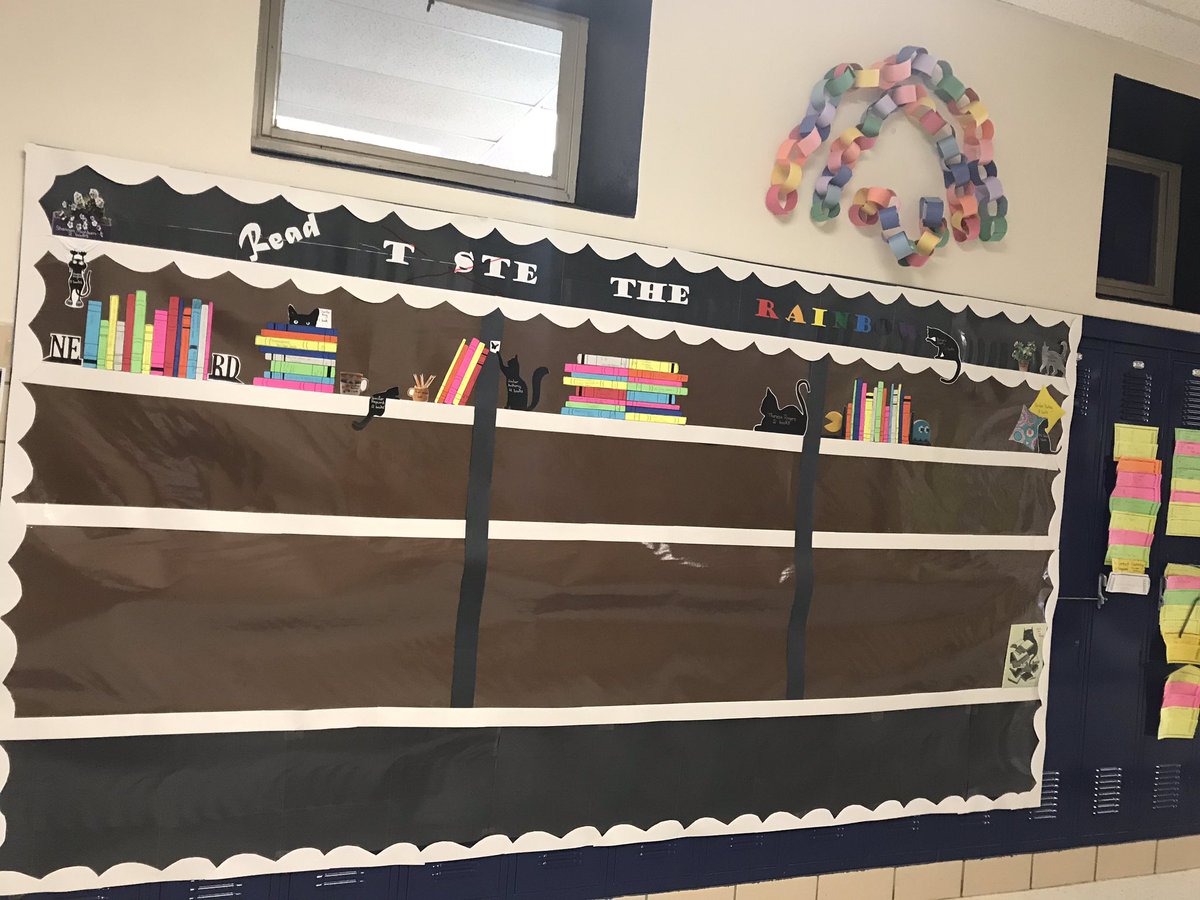 Jacque_Bayless's tweet photo. Our librarians are the coolest. Check out this display. We are 1300 books from our sophomores reading 7000 books this year! Let the countdown begin. Go Dons! #PDHS #Donsread #learnwithBayless https://t.co/WXoV0IJwhC