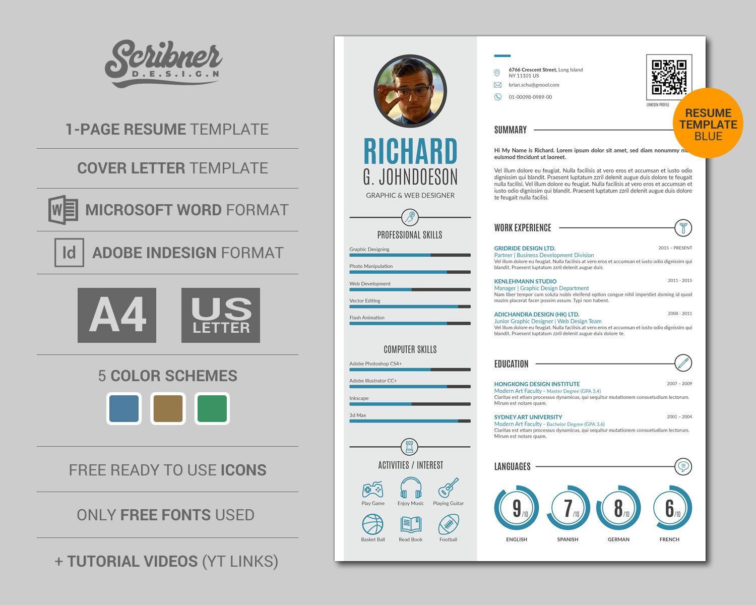 Infographic Resume Photoshop Template - D4OnmYrX4AEnCId Large