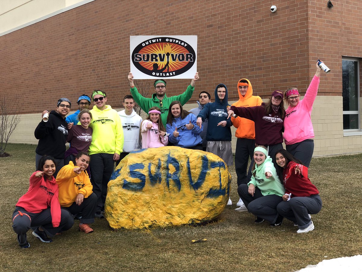 WayzataStuCo's tweet photo. The rock is ready! We hope you are too #survivorweek2019 Get Hype! https://t.co/TOZ4uiZI82