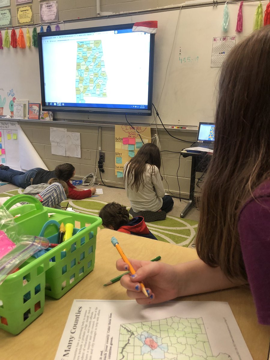 Walker_205's tweet photo. Today we discussed where we are in Alabama. We discussed the importance of needing to know where our county is on a map- one reason being because of storms! @spann @JEFCOED #alabamahistory https://t.co/Am2C1ZrVoh