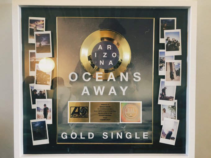 Celebrating Oceans Away going gold! Thank you @artistpg &amp; @AtlanticRecords for all the support but most