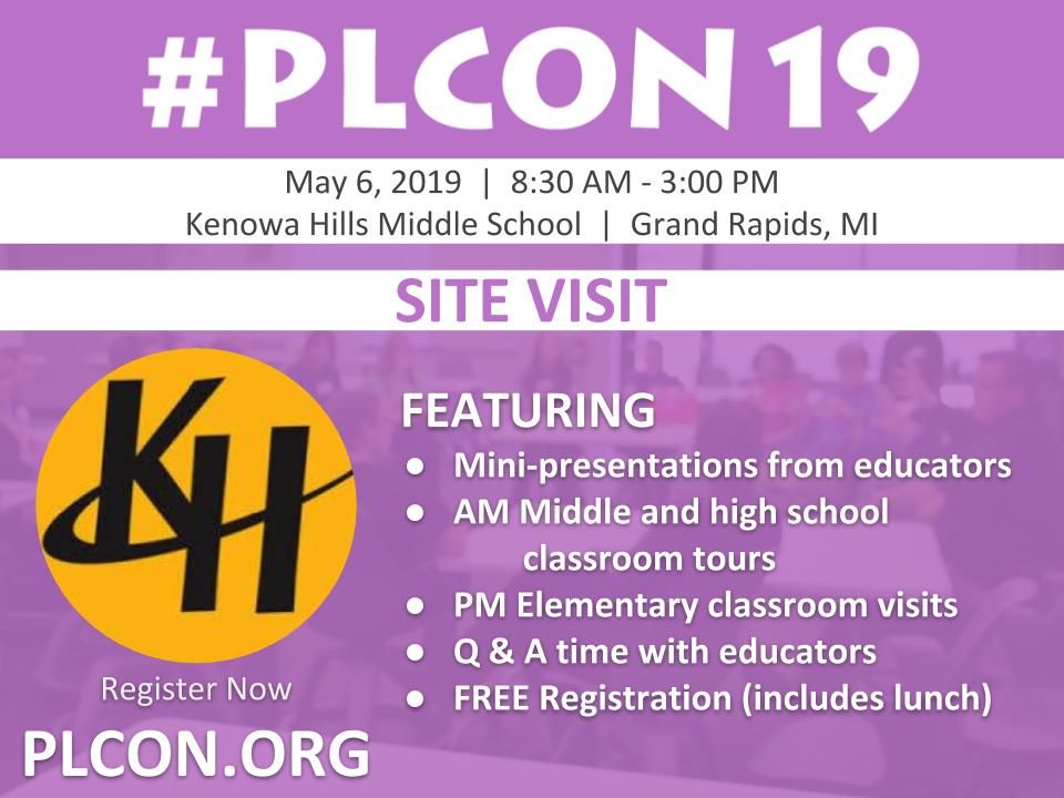 plconference's tweet photo. Get a sense of how students and educators at @KenowaHills engage in #CBE and personalized learning at the #PLCON19 site visit on May 6. Register now at https://t.co/weS0uuIQpr for free! @EDParadigmShift https://t.co/lGpZKETDHz