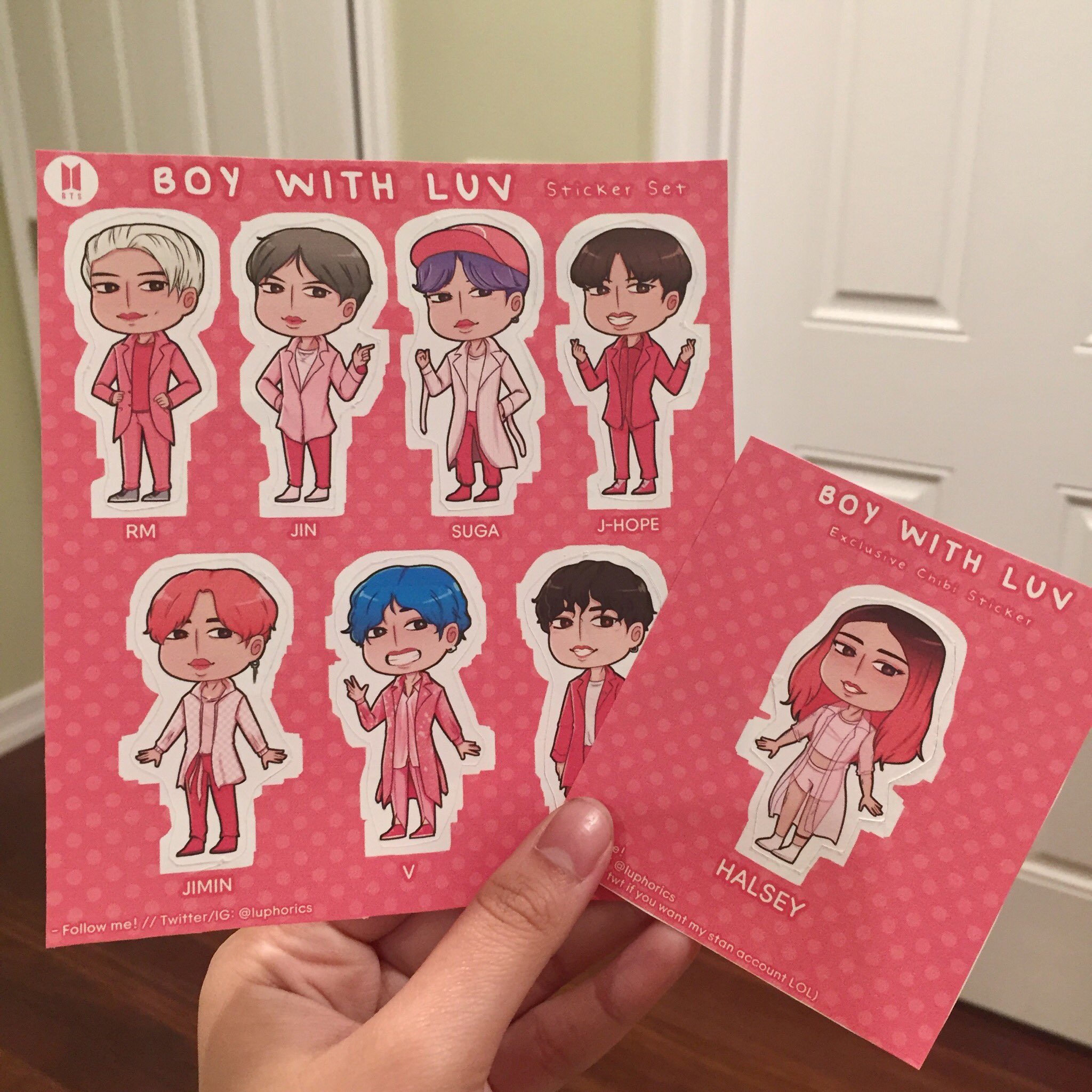 BTS Boy With Luv Stickers