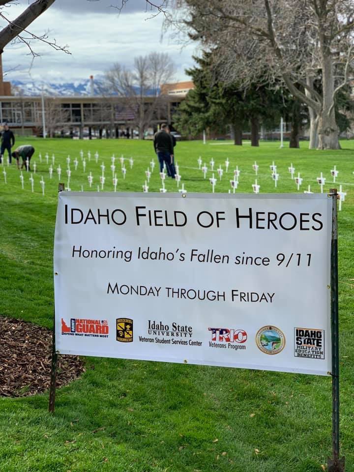 Vets_IdahoState's tweet photo. Thank you ISU TRIO Veterans Program for sharing this:                   Military Week has officially started! Check out the “Idaho Field of Heroes” to honor Idahoans that have lost their lives in service to our country in military conflicts since 9/11/2001. https://t.co/gaxbk3tXdK