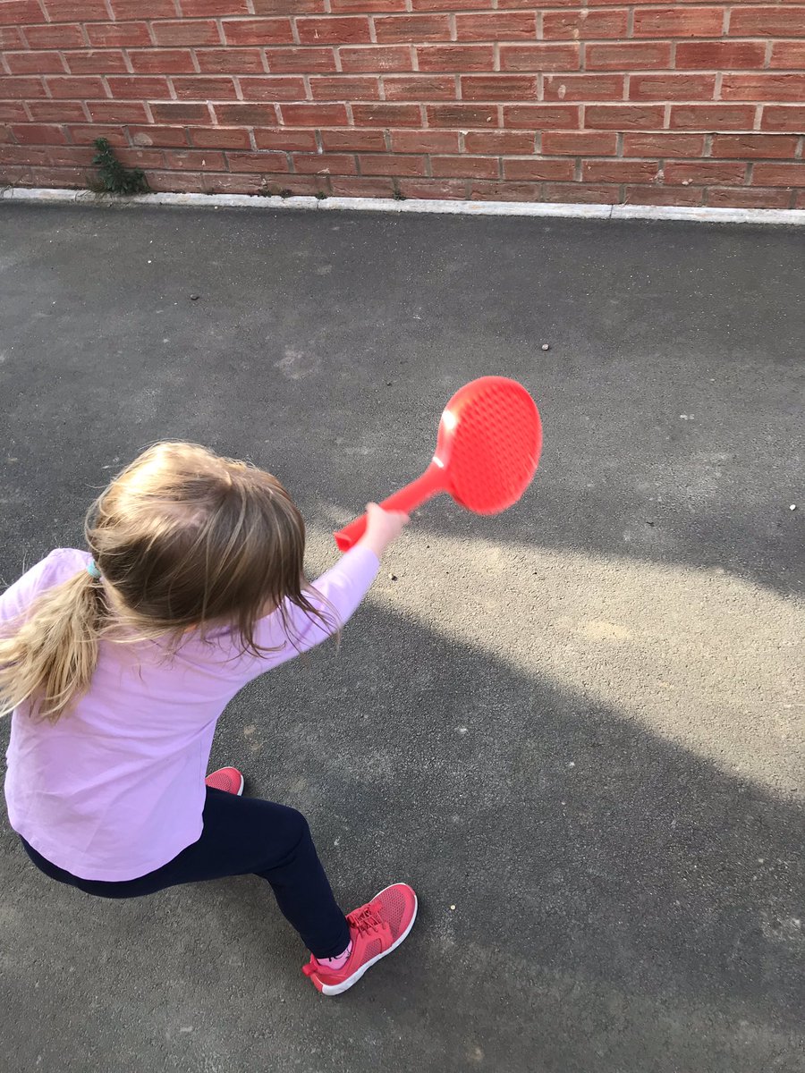 Playing a bit of tennis in the drive. #futuretennisstar #Practicepeteacher