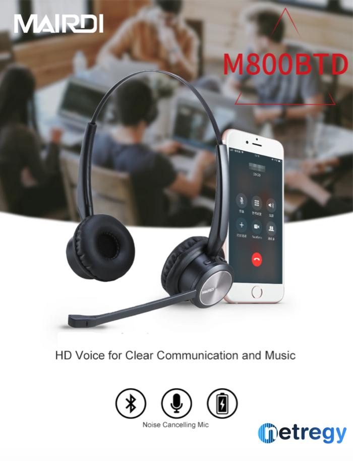 Netregy's tweet photo. Free yourself from any restrictions &amp; enjoy listening to your music with full audio clarity using Mairdi's latest Bluetooth headset M800BT.
☎️us at 03-80842200 or 📧 at rep@netregy.com to get a FREE demonstration.
#mairdi #headsets #clear #noisecancelling #telecommunications https://t.co/33fj6SR6Xp