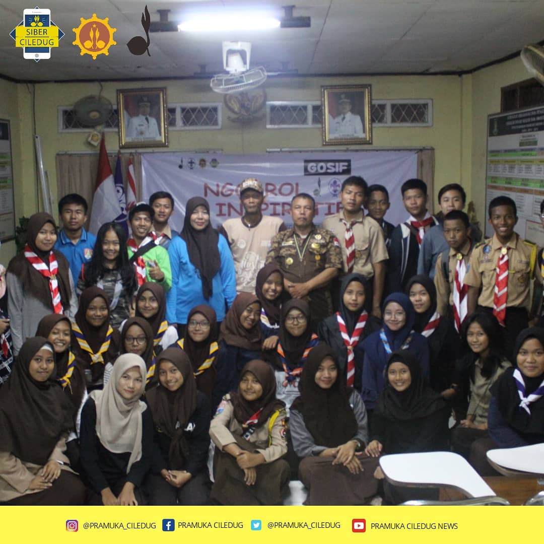 pramuka_ciledug's tweet photo. #GOSIF-I #NgobrolInspiratif
Ciledug - Minggu, 14 April 2019. Dalam rangka memperingati "HARI BAPAK PRAMUKA INDONESIA" Dewan Kerja Ranting Ciledug mengadakan kegiatan GOSIF I (Ngobrol Inspiratif) yang di laksanakan di Aula Gedung Korwil Ciledug, Sudimara Barat-Ciledug. https://t.co/aFZq7P4GG5
