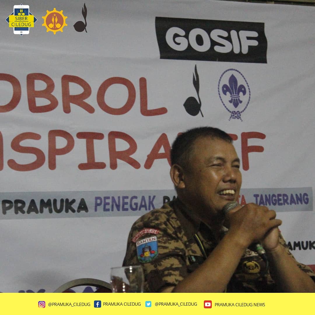 pramuka_ciledug's tweet photo. #GOSIF-I #NgobrolInspiratif
Ciledug - Minggu, 14 April 2019. Dalam rangka memperingati "HARI BAPAK PRAMUKA INDONESIA" Dewan Kerja Ranting Ciledug mengadakan kegiatan GOSIF I (Ngobrol Inspiratif) yang di laksanakan di Aula Gedung Korwil Ciledug, Sudimara Barat-Ciledug. https://t.co/aFZq7P4GG5