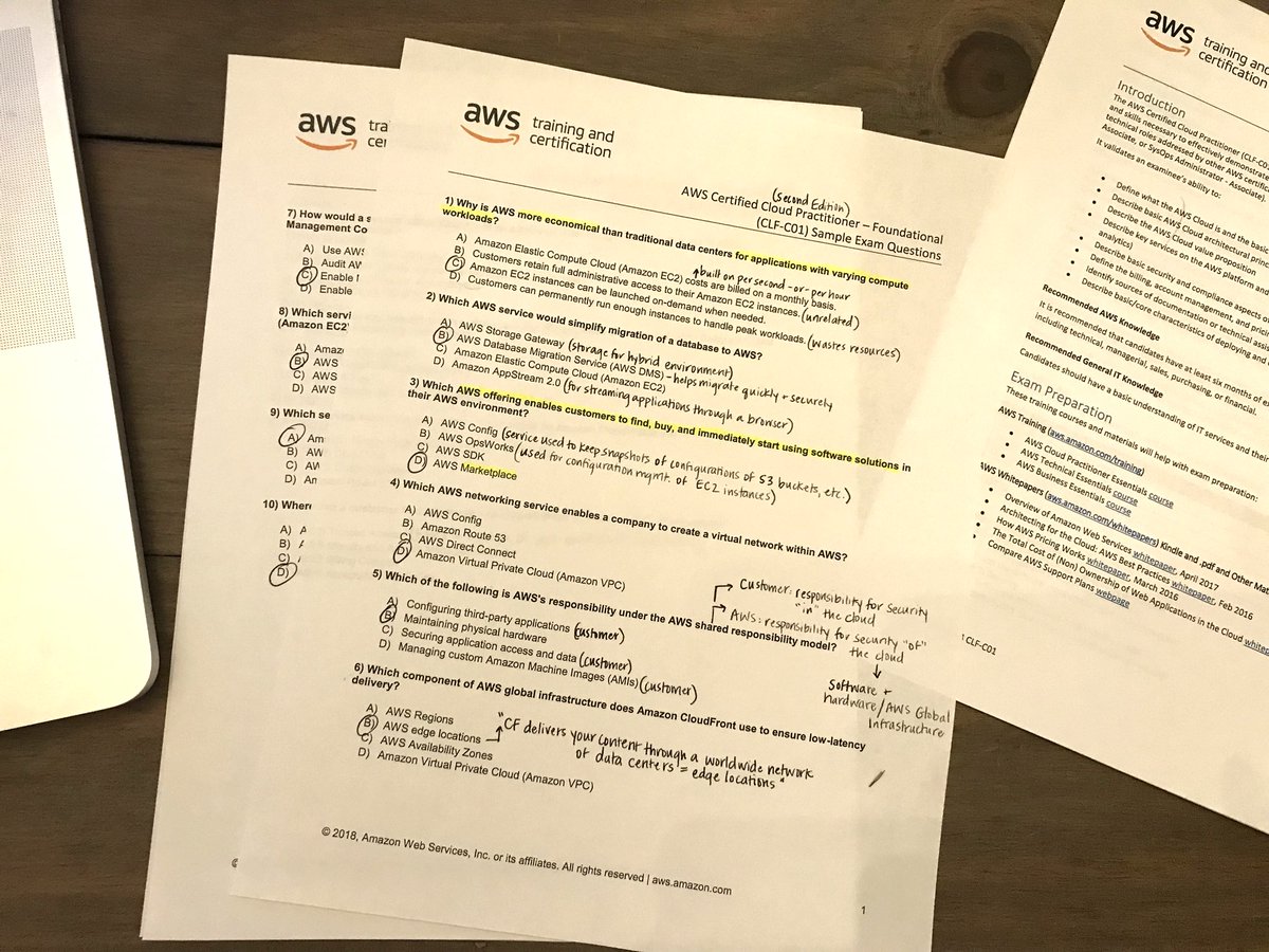 cassfrass4's tweet image. Exam prep for @awscloud #Practitioner Certification #aws #KinectConsulting 💭