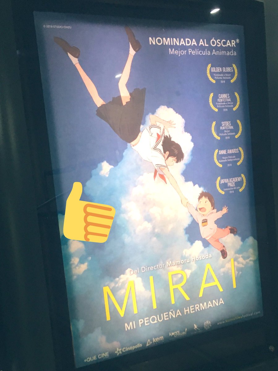 Vamonosal_cine's tweet photo. #Manada gracias a @KonnichiwaFest la nominada al Oscar por mejor animación  #Mirai llega a @Cinepolis 
Estreno 18 de abril, pronto nuestra reseña con @Geekyclorians #YoSoyGeek 🤓 https://t.co/7AykT9jy4N