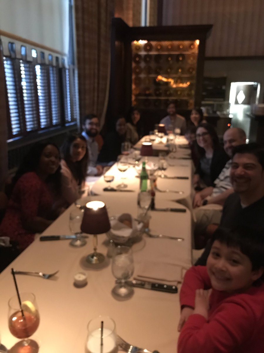 KarenFriedman9's tweet photo. Dinner with my whole gang! #adulttable vs #kidstable 😂@TomMcGinn4 #aimw19 https://t.co/zzNzs6oivF