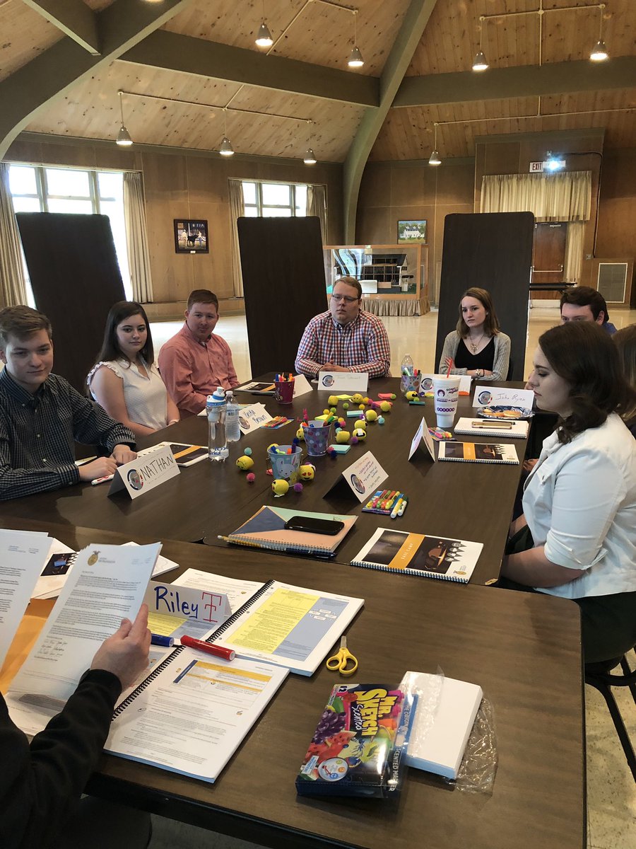 StenaMeadows's tweet photo. @tnffa state officers are preparing for an outstanding year of service to members across the state during @NationalFFA’s Base Camp. #levelsofleadership #tnffa #tncteinspires https://t.co/5T20RIRC5P