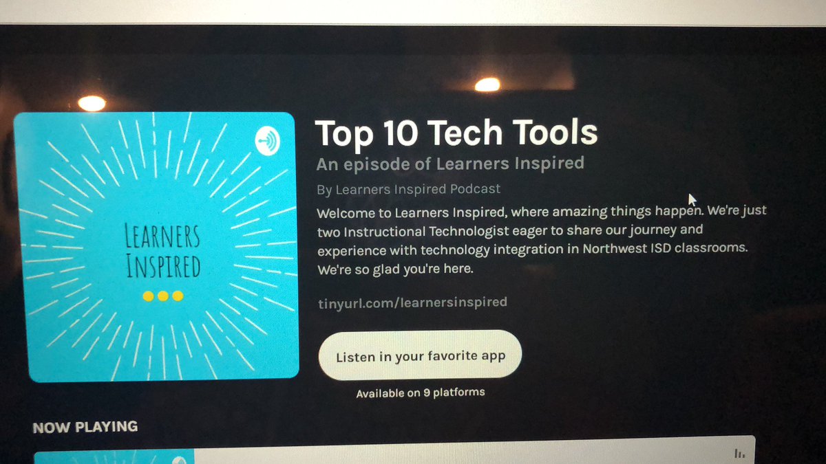 After listening to the <a href="/LearnerInspired/">learnersinspired</a> podcast episode about Top 10 Tech Tools. On Tuesday, I plan to try Classroom Screen. Someday, I would like to try Kami.