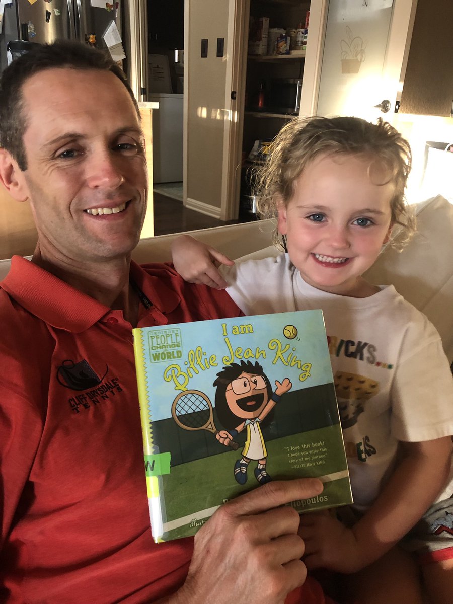 scottcolebourne's tweet photo. Inspiring and educational children's story about the life of @BillieJeanKing . As a privileged white male, equality (gender, sexuality, and race) takes on a new meaning when you and your daughter learn about the great female pioneers of the past together. https://t.co/KX1xCEKoE2