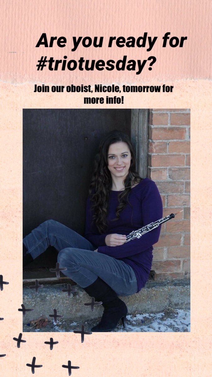 triodebois's tweet photo. Are you ready for #triotuesday? Check back tomorrow for info from our oboist, @nicolemarriottfullmer !
#triodebois #chambermusic #womenincollaboration #music #pianist #oboe #clarinet #bassoon #collaboration #chambermusicians #musiceducation #musiceducators https://t.co/IGaqoFZuAg