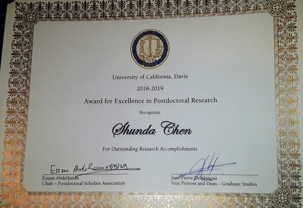 nanophononics's tweet photo. So happy for Shunda's postdoctoral research award. It is a well deserved prize for all his hard work at @UCDChem in the past 3 years. https://t.co/fIhRwJjOFh
