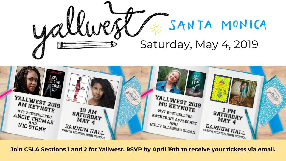 amyjmcmillan's tweet photo. #cslasr members: Join us for a CSLA Southern Region Meetup at YallWest 2019. For more information and to signup for keynote speakers, go to https://t.co/6FcLB5XMxz @cslainfo #4csla #calibchat @msawoods Can't wait to see you there! https://t.co/GnpPIBL6oW