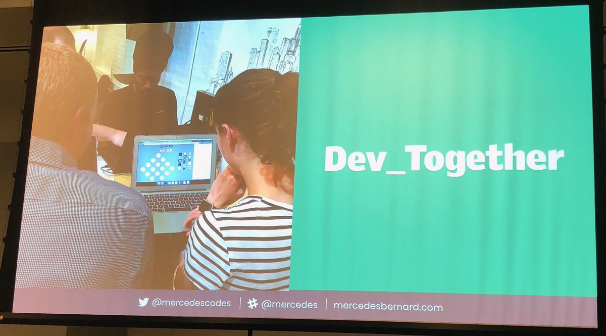 ChicagoPython's tweet photo. .@mercedescodes imparting a lot of great advice on how to empower early career developers! An encore of a 2018 @rubyconf talk! #ChiPy #timeshifted
Check out Mercedes' group, @DevTogetherChi! https://t.co/WWKKpW8RPd