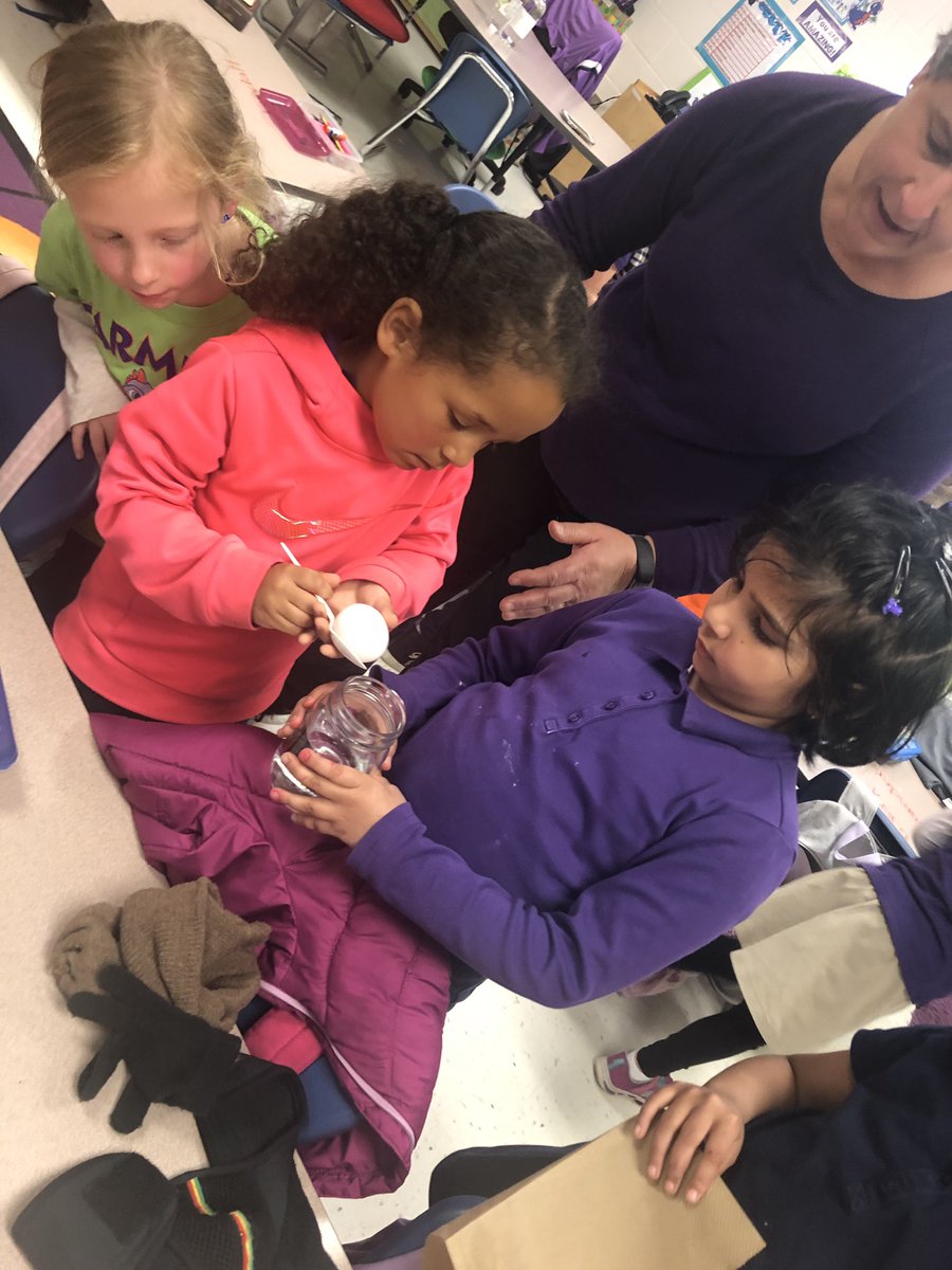 These productive collaborators will discover what happens to an egg when it’s soaked in vinegar. #youngscientists <a href="/FarmerDragons/">Farmer Elementary</a> <a href="/JCPSScience/">JCPS Science</a>