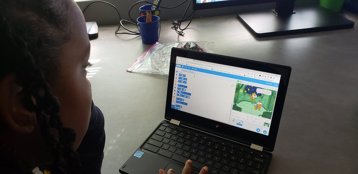 PittsClassroom's tweet photo. Using @scratch the students designed games that would teach other students facts about space. @Carolina_Girl96 #DCSDFUSE #DigitalDreamers #DCSDLevelUP #DCSDIT https://t.co/KUNOucXbfh