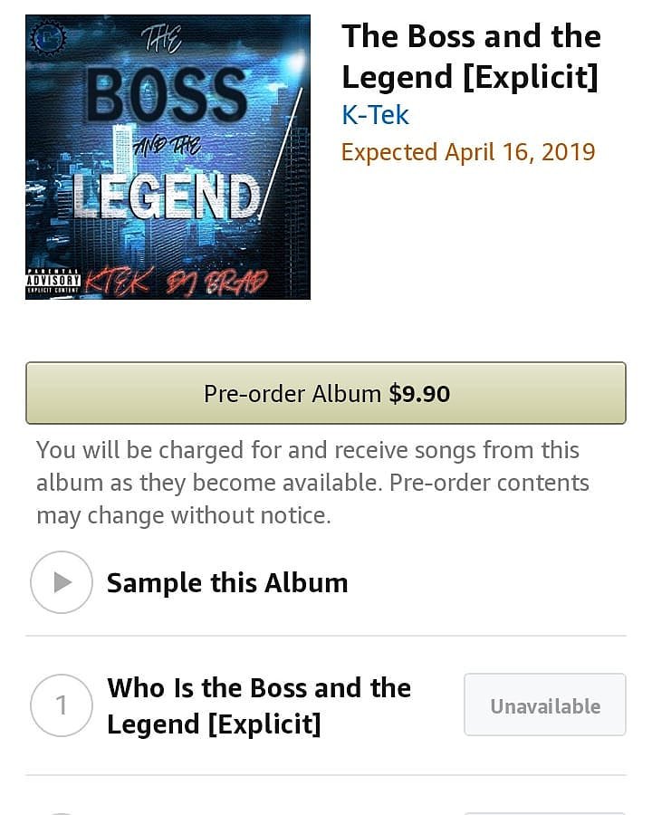 grindfactoryatl's tweet photo. #newmusic 🚨🚨🚨 "The Boss and The Legend" is now available for pre-sale on @amazonmusic 🎧🎵📱 Pick up the new EP from da #Boss @KTEK29 & da #Legend @DJBRADATL on ALL platforms 4.16.19 🔥🔥🔥#KTEK #DJBrad #BossNLegend #TBTL https://t.co/xDdyG1lRyC #lockedin #lockin #lockinatl https://t.co/rVPeHcjyaN