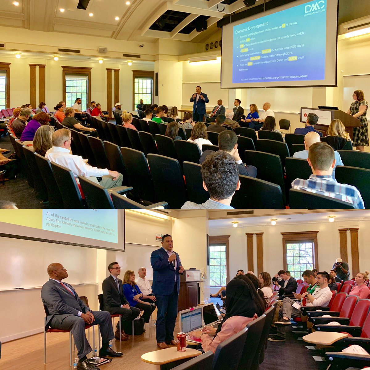 JasonVillalba's tweet photo. Tonight, at the beautiful #DallasHall on the campus of @SMU, the #DallasMillenialClub hosted the a Millenial-focused Mayoral forum. It was another opportunity for #VillalbaForDallas to share our business-minded and bold vision for Dallas!  #Blessed to have this chance! https://t.co/oaV6tIuEgj