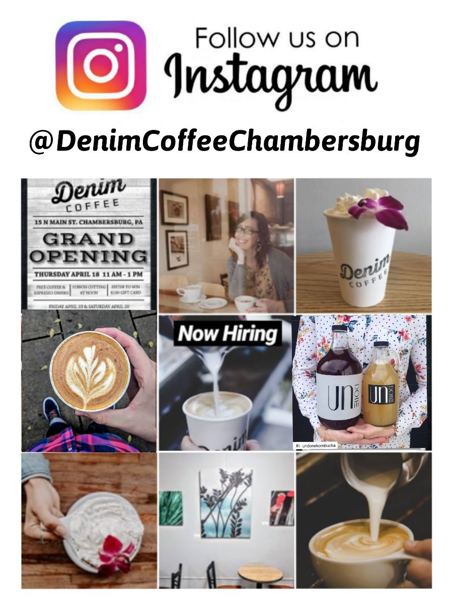 denimcoffeecbg's tweet photo. Follow along on Instagram: @DenimCoffeeChambersburg and be sure to tag us when visiting! https://t.co/SprUDYcgxJ