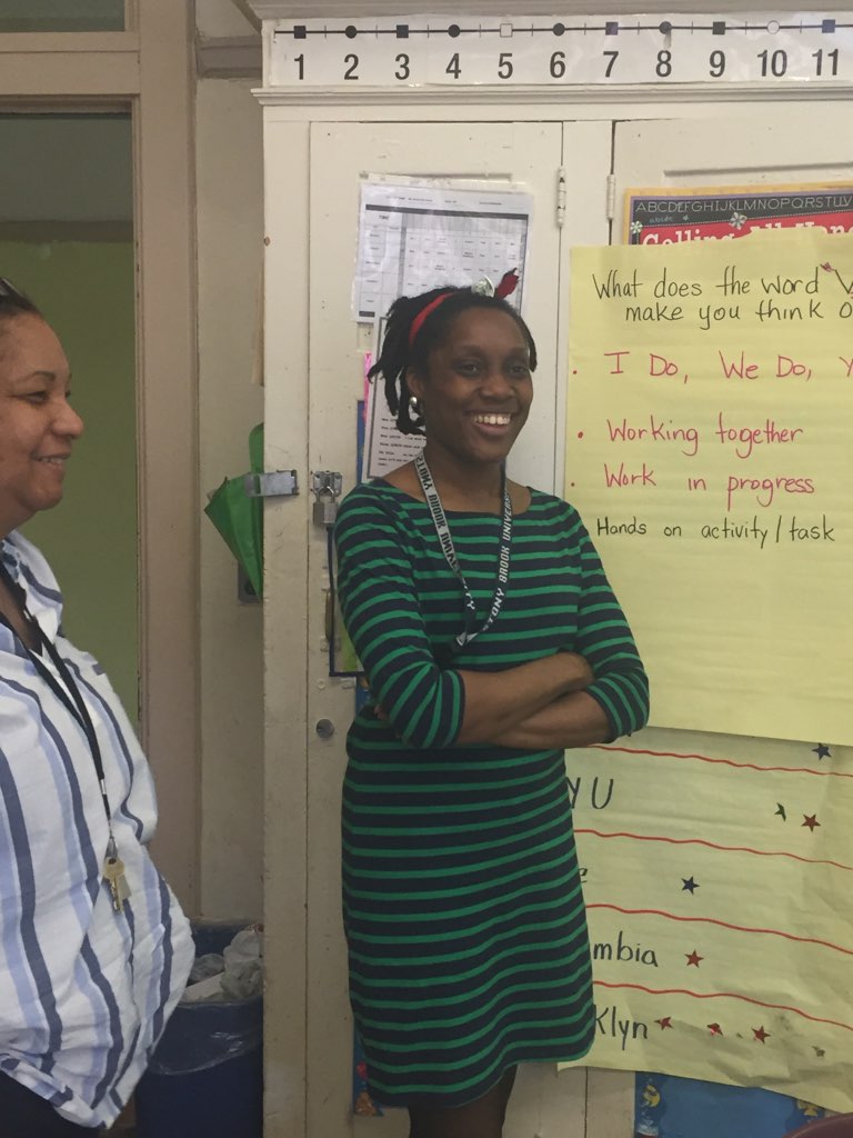 Pre-K -2nd grade teachers putting their heads together <a href="/394kMs/">PS/MS 394K</a> during a gallery walk to discuss ways to improve our student's writing skills. @ExecSuptBKSouth <a href="/IClarenceEllis/">Clarence Ellis, Ed.D.</a> <a href="/SheneanL/">Shenean Lindsay</a>
<a href="/SojournerDavid/">DrSojournerDavid</a> @ScooterTompkins <a href="/CSD17NYC/">District 17</a> #teachersofyoungwriters