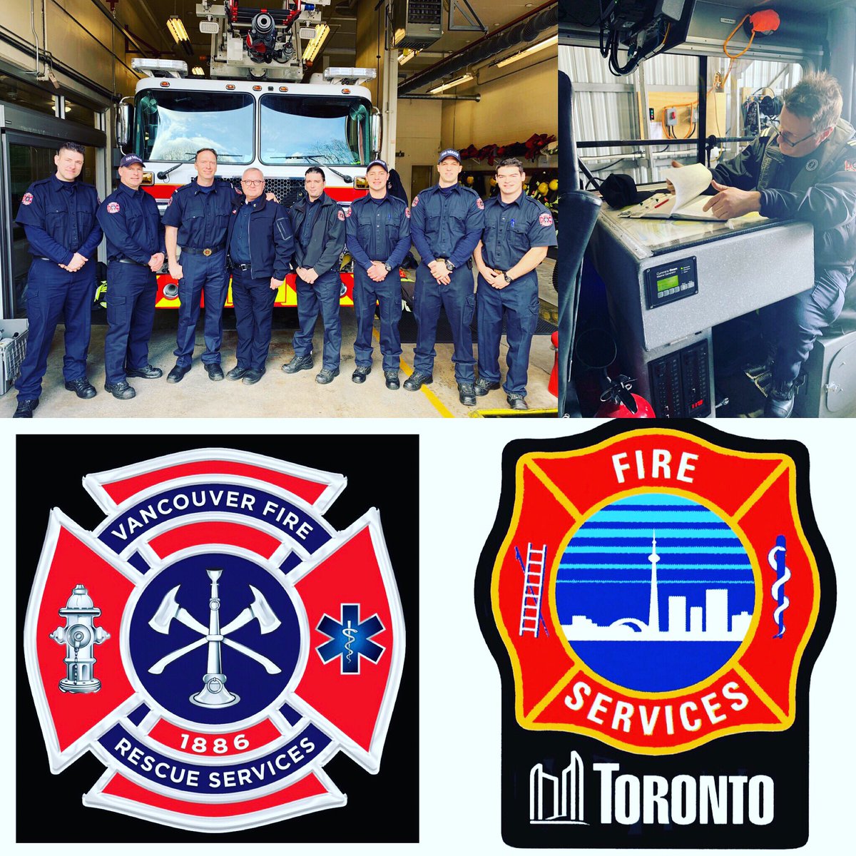 FireChiefReid's tweet photo. #VancouverFire was proud to host @Toronto_Fire Deputy Chief @jimkay33 today!
Visits included #Firehall2, (#Canada’s busiest), #Fireboat2 with #Firehall6 crew, & @cantf1!
Great #EastWest collaboration!
@TPFFA @IAFF18 @vanfirerescue @torontofirepics @torontofire #VFRS #TFS https://t.co/XqMFFh1Sis