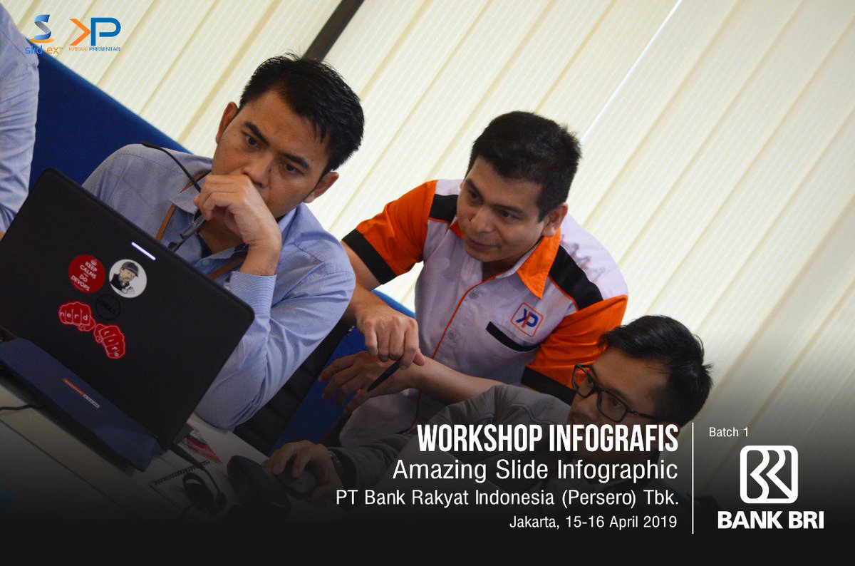 KreasiPrsentasi's tweet photo. Second day, #WorkshopInfografis #AmazingSlideInfographic bersama #PTBRI tbk-Jakarta
Tim @kreasipresentasi disambut dengan hangat disertai semangat yang luar biasa.
#AmazingSlideSeries #SlidEx #SlideDesign #InhouseTraining #PelatihanSlide #PelatihanPowerpoint #Jakarta https://t.co/W7SvLd1TTr