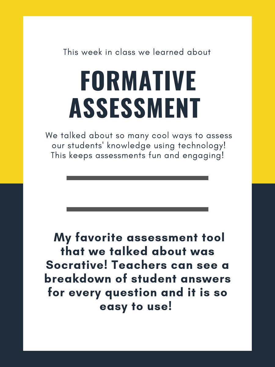 MissOliviaCapps's tweet photo. I love learning about all the ways we can use technology for assessment in the classroom! #EdTechChat #EDUC4210 #NTchat @JessicaRae929 https://t.co/fPO2Wxholt