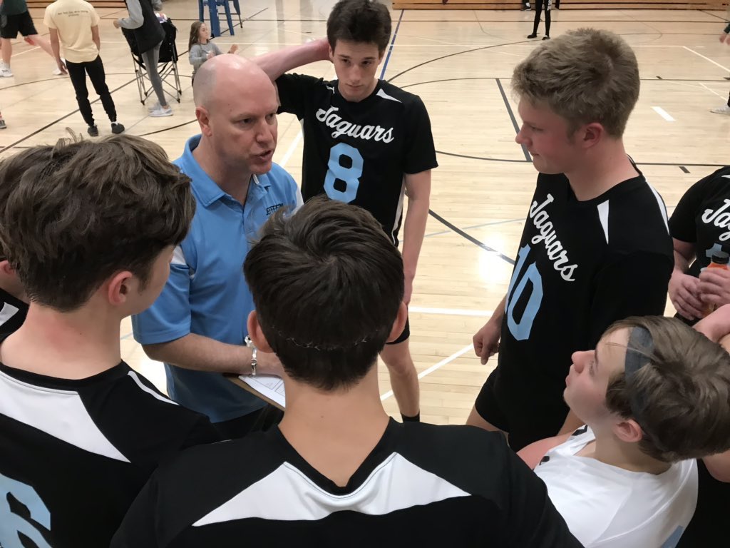 First boys volleyball game goes in the favor of #jaguarnation against Rochester!